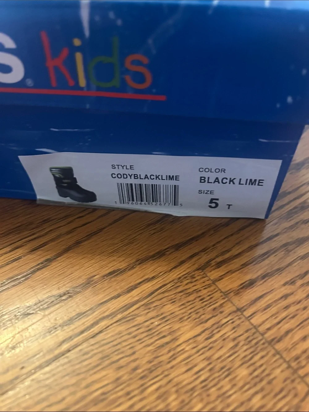 totes Kids Black and Lime Green Winter Snow Boots